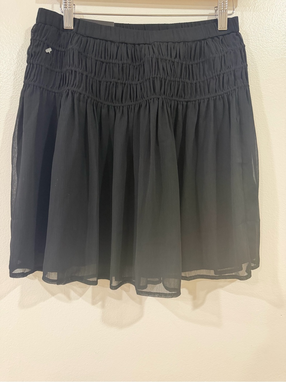 Banana Republic Black Smocked Mini Skirt